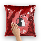 Kitten Love Sequin Cushion Cover - Funny Kitten Shop