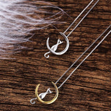 Cat Moon Necklace - Funny Kitten Shop