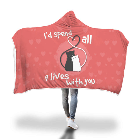 Kitten Love Hooded Blanket - Funny Kitten Shop