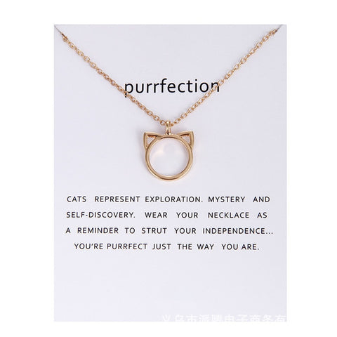 Purrfection Kitten Necklace - Funny Kitten Shop