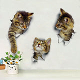 3D Kitten Wall Sticker - Funny Kitten Shop