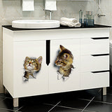 3D Kitten Wall Sticker - Funny Kitten Shop