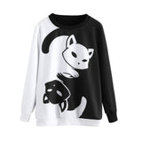 Yin & Yang Cat Sweatshirt - Funny Kitten Shop