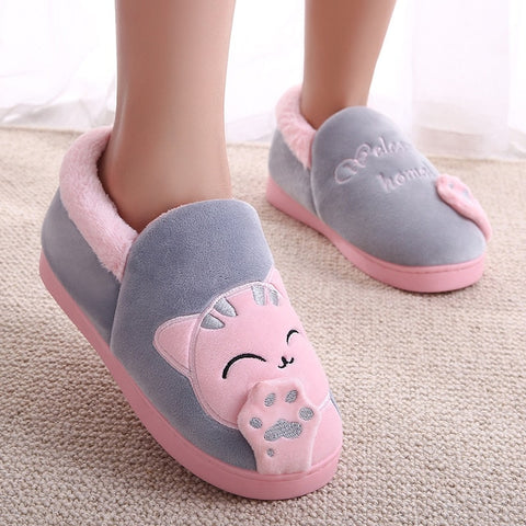 Fluffy Kitten Women Slippers - Funny Kitten Shop